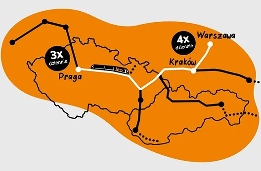 Więcej połączeń do Pragi